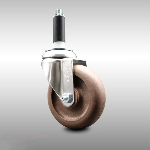 4 Inch 316SS High Temp Glass Filled Nylon 7/8 Inch Expanding Stem Caster SCC, Service Caster, Mfr#: SCC-SS316EX20S414-GFNSHT-78